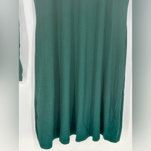 Abercrombie &‎ Fitch Forest Green Long Sleeve Ribbed Shirt Dress In Size L - Picture 10 of 10